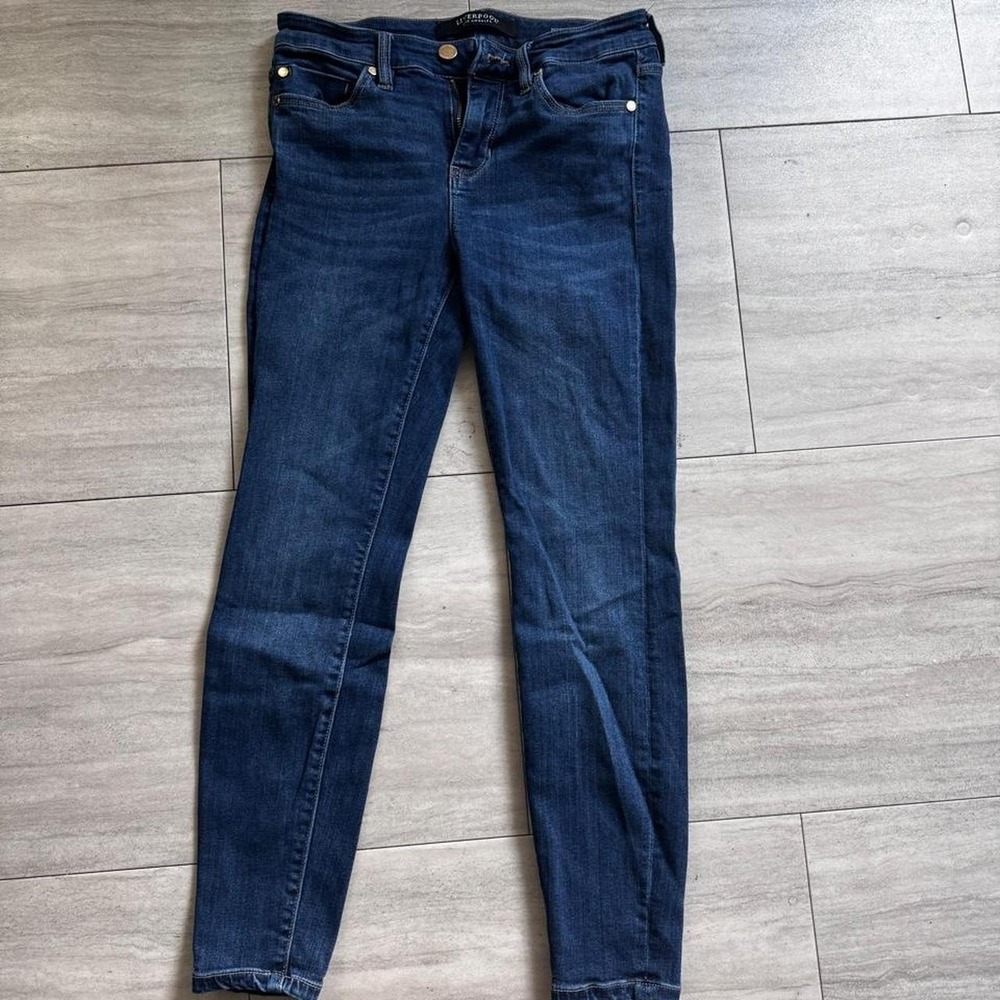 Y2K Liverpool navy blue jeans size 2/26 #denim #petite sku13
